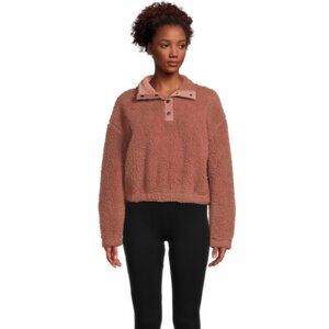 SO Long Sleeve Quarter Snap Sherpa Pullover szXS